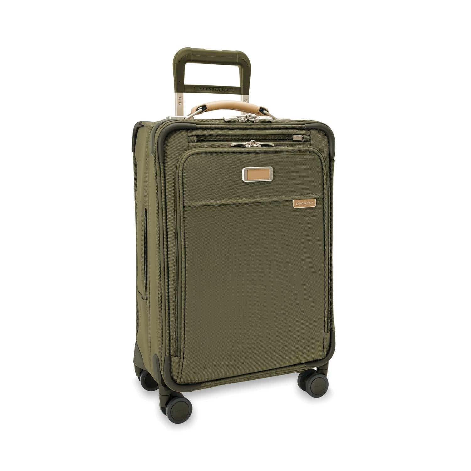 Briggs and Riley Essential Carry-On Spinner Olive Side View