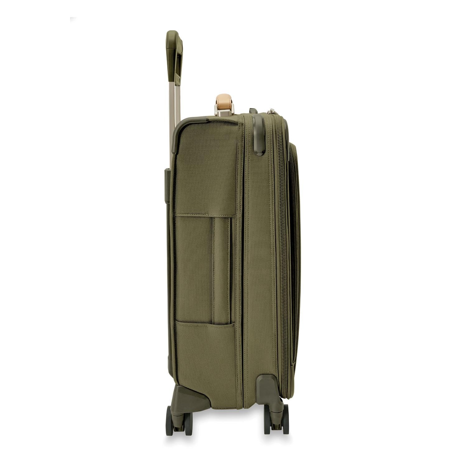 Briggs and Riley Essential Carry-On Spinner Olive Side