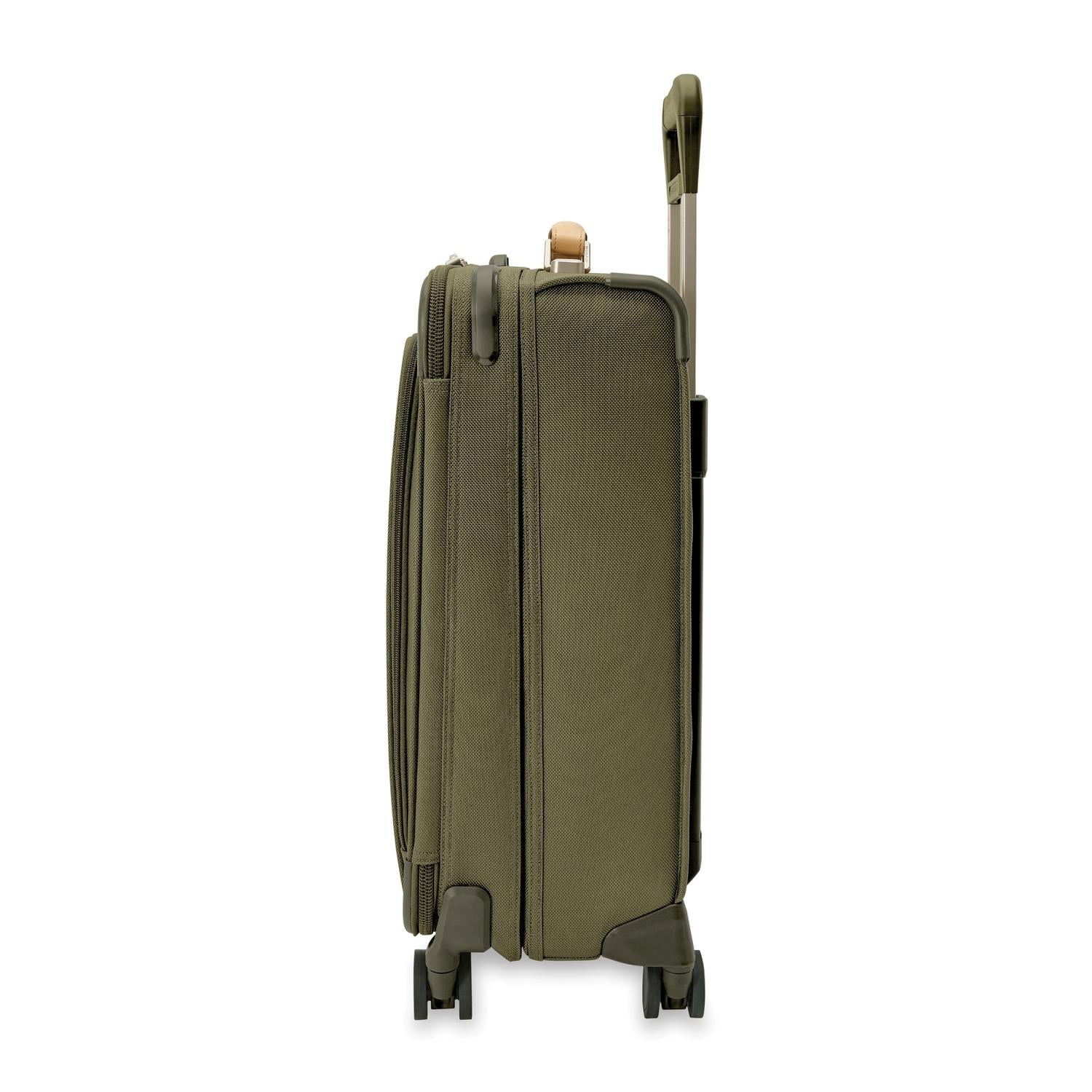 Briggs and Riley Essential Carry-On Spinner Olive SIde