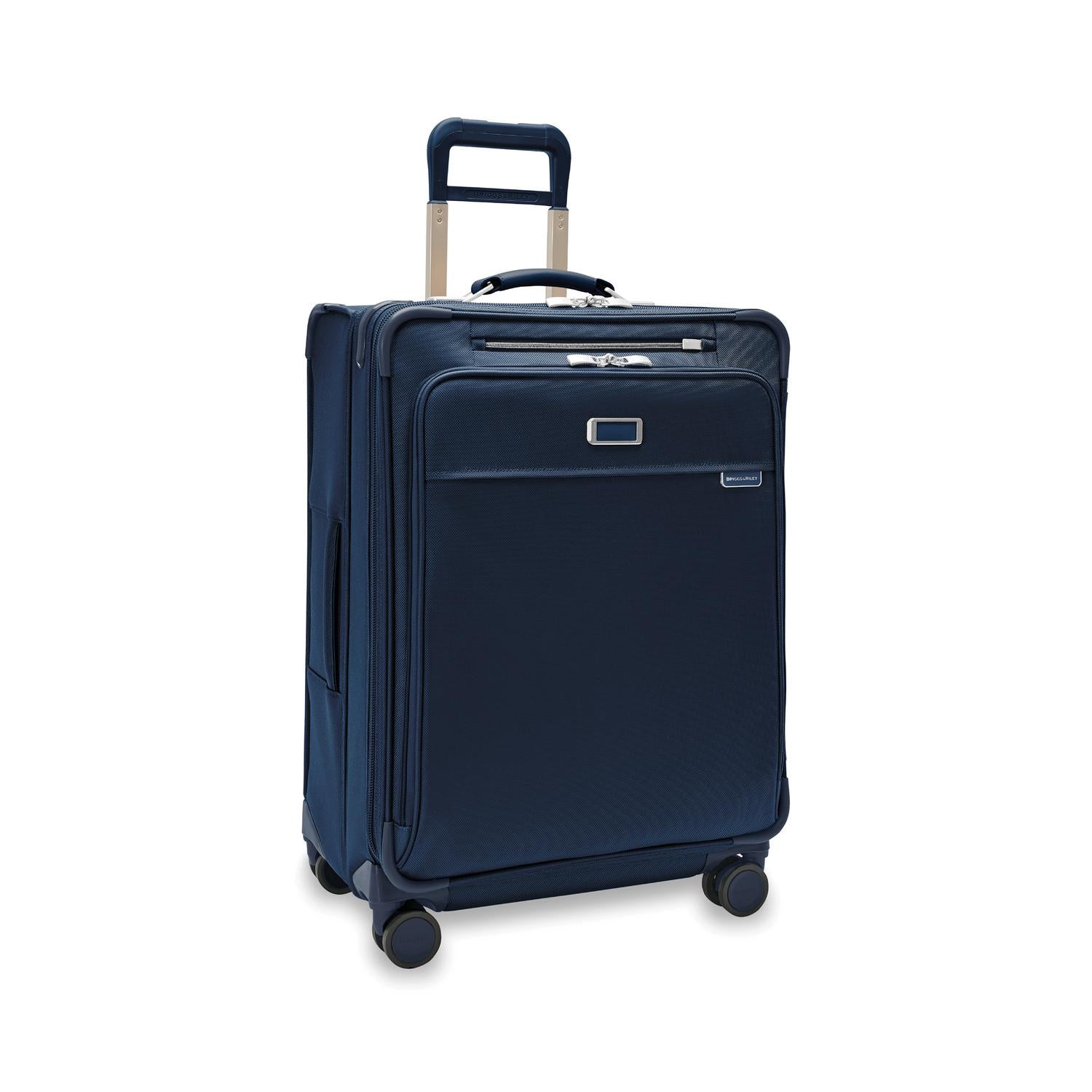 Briggs and Riley Medium Expandable Spinner Navy Side View