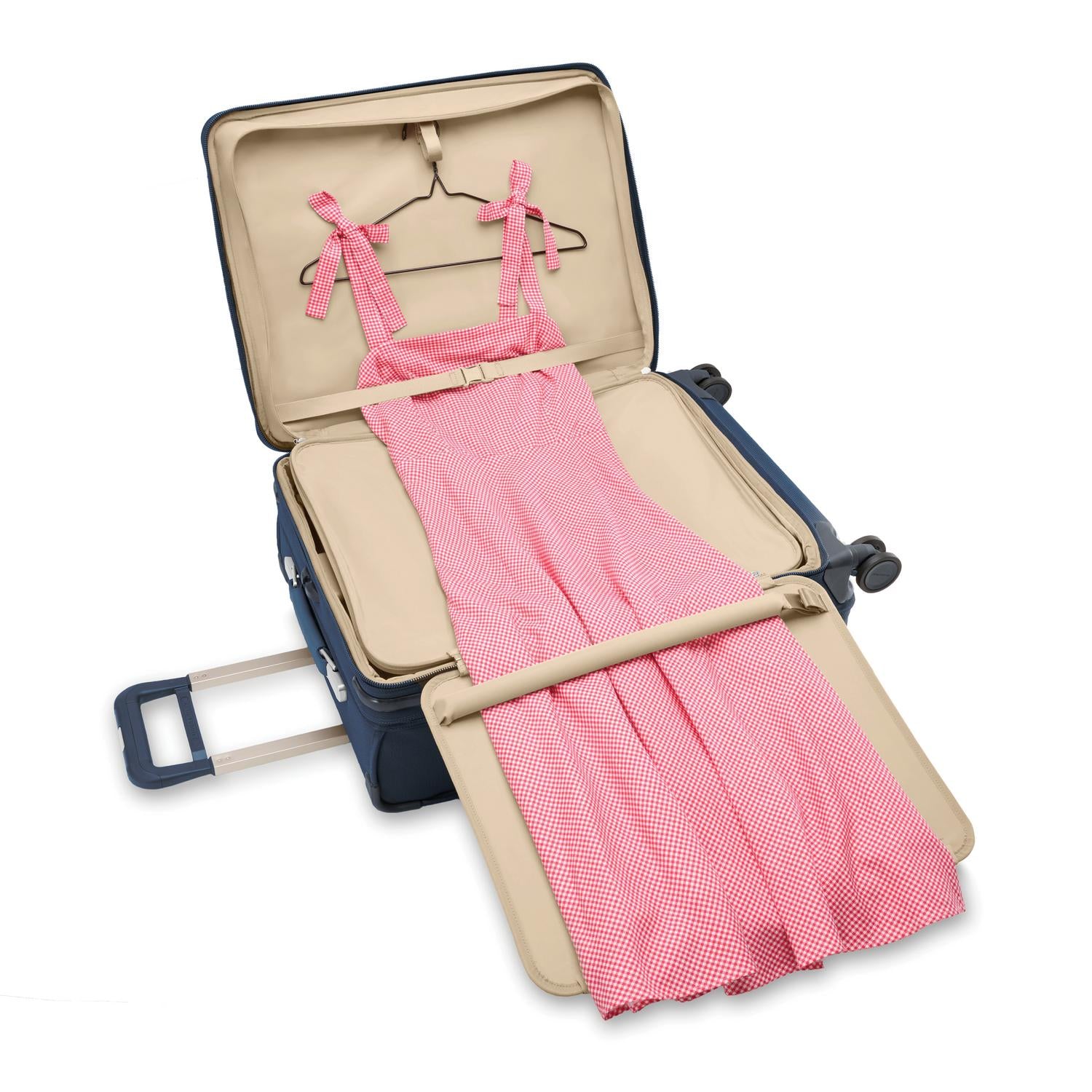 Briggs and Riley Medium Expandable Spinner Navy Open View