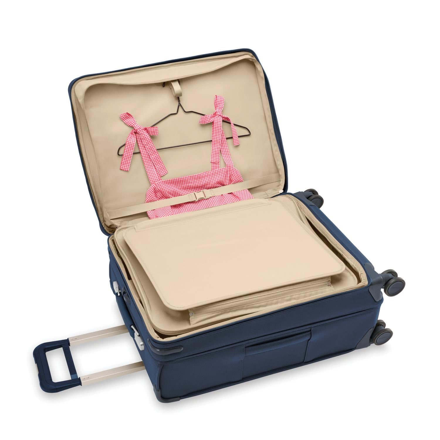 Briggs and Riley Medium Expandable Spinner Navy Tri-fold Garment Folder