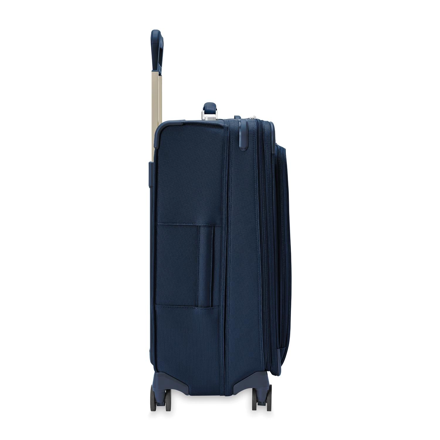 Briggs and Riley Medium Expandable Spinner Navy Side View