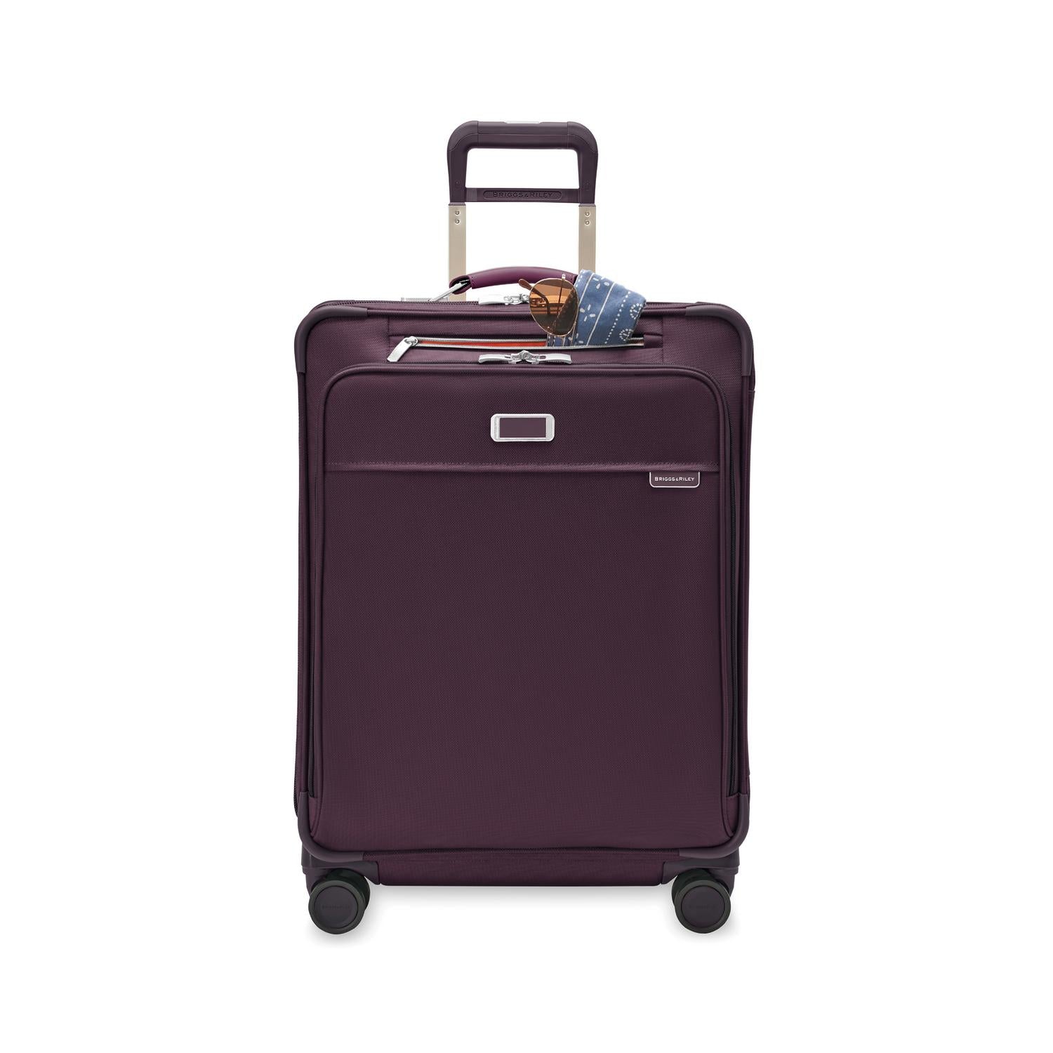 Baseline Medium Expandable Spinner Plum Front Pocket