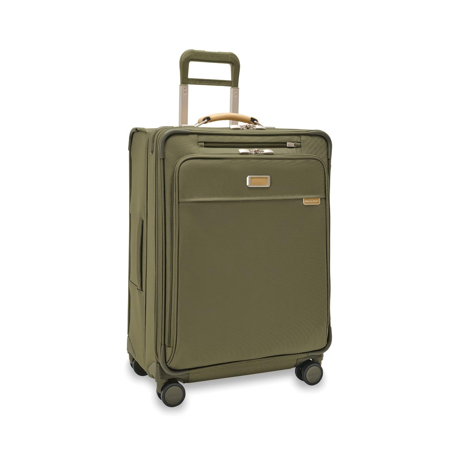 Briggs and Riley Medium Expandable Spinner Olive Side View