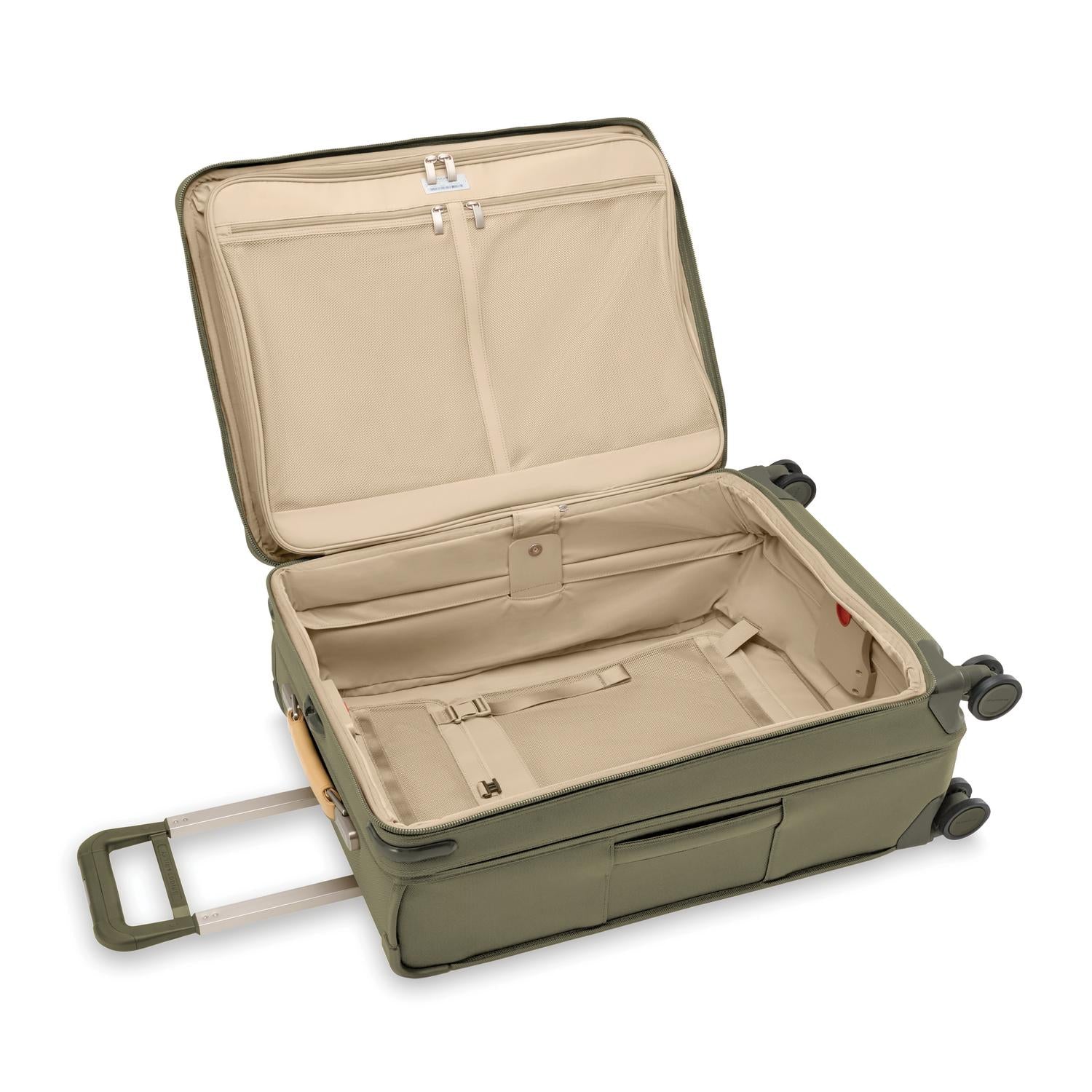 Briggs and Riley Medium Expandable Spinner Olive Open