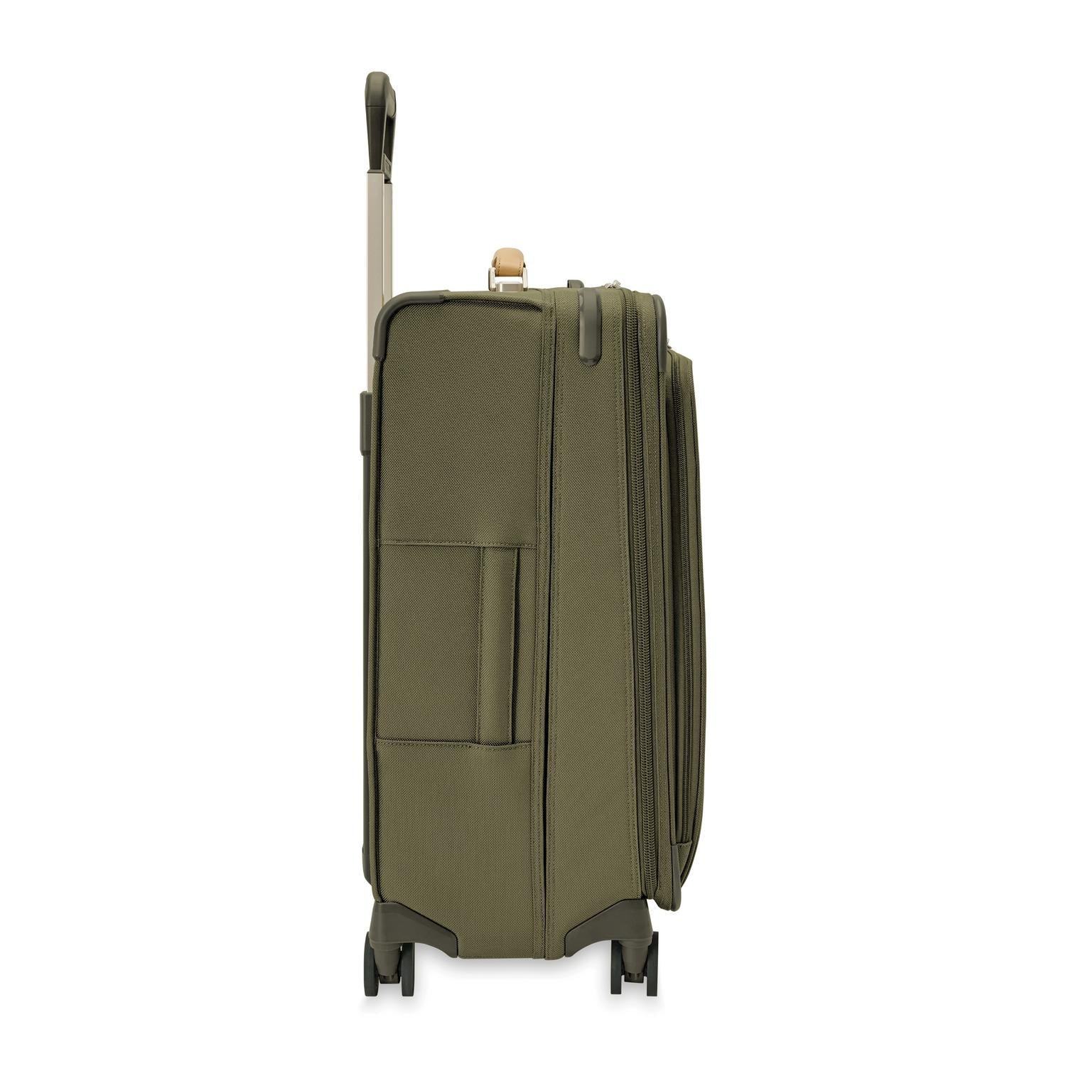 Briggs and Riley Medium Expandable Spinner Olive Side View