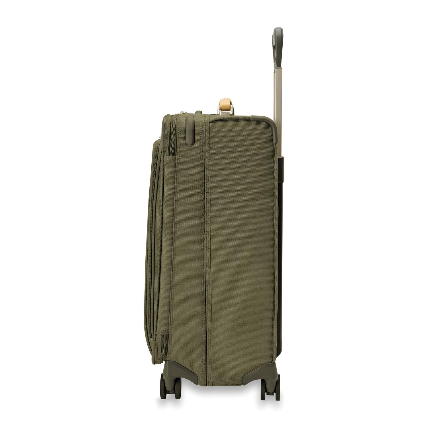 Briggs and Riley Medium Expandable Spinner Olive Side View