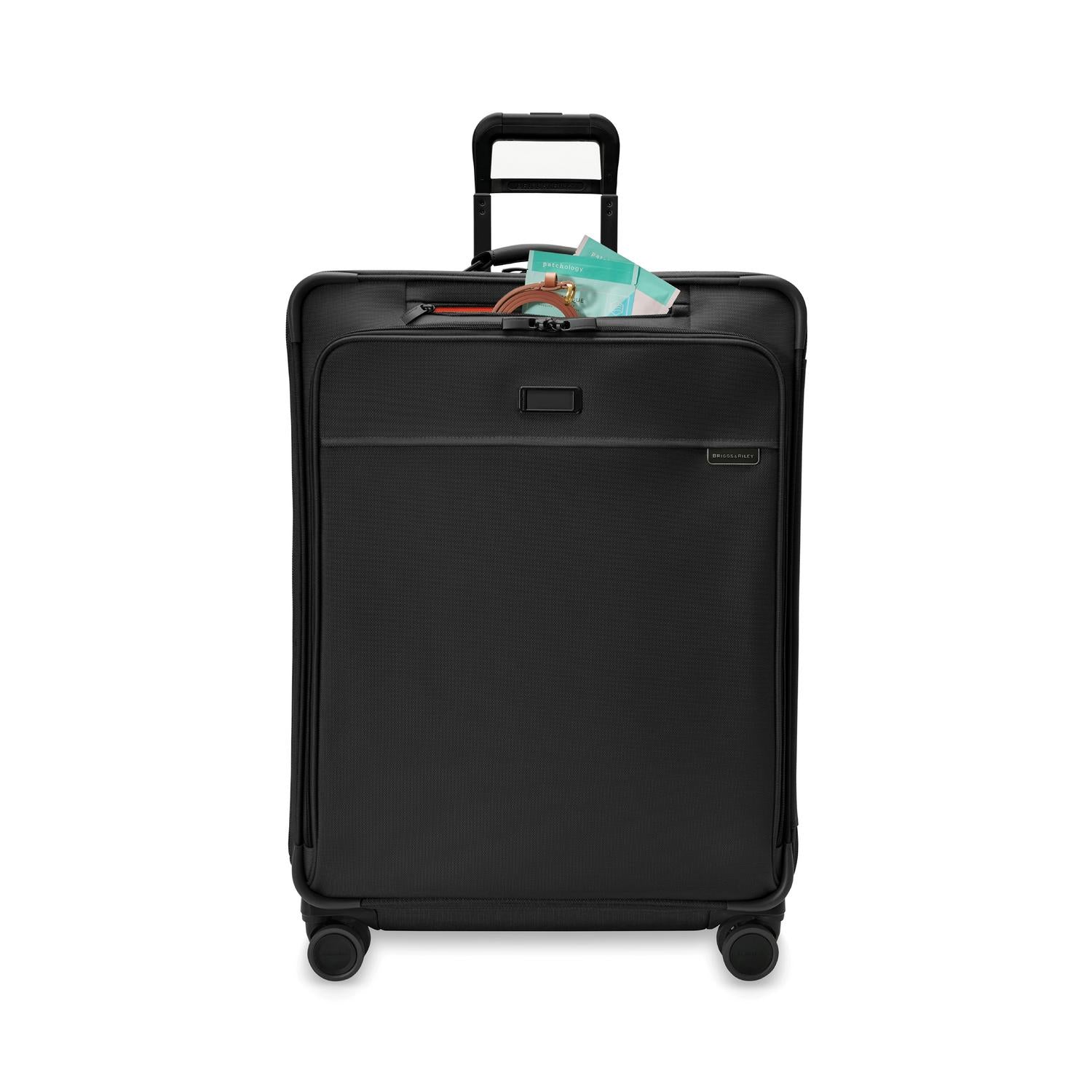 Briggs and Riley Large Expandable Spinner Black Front Pocket