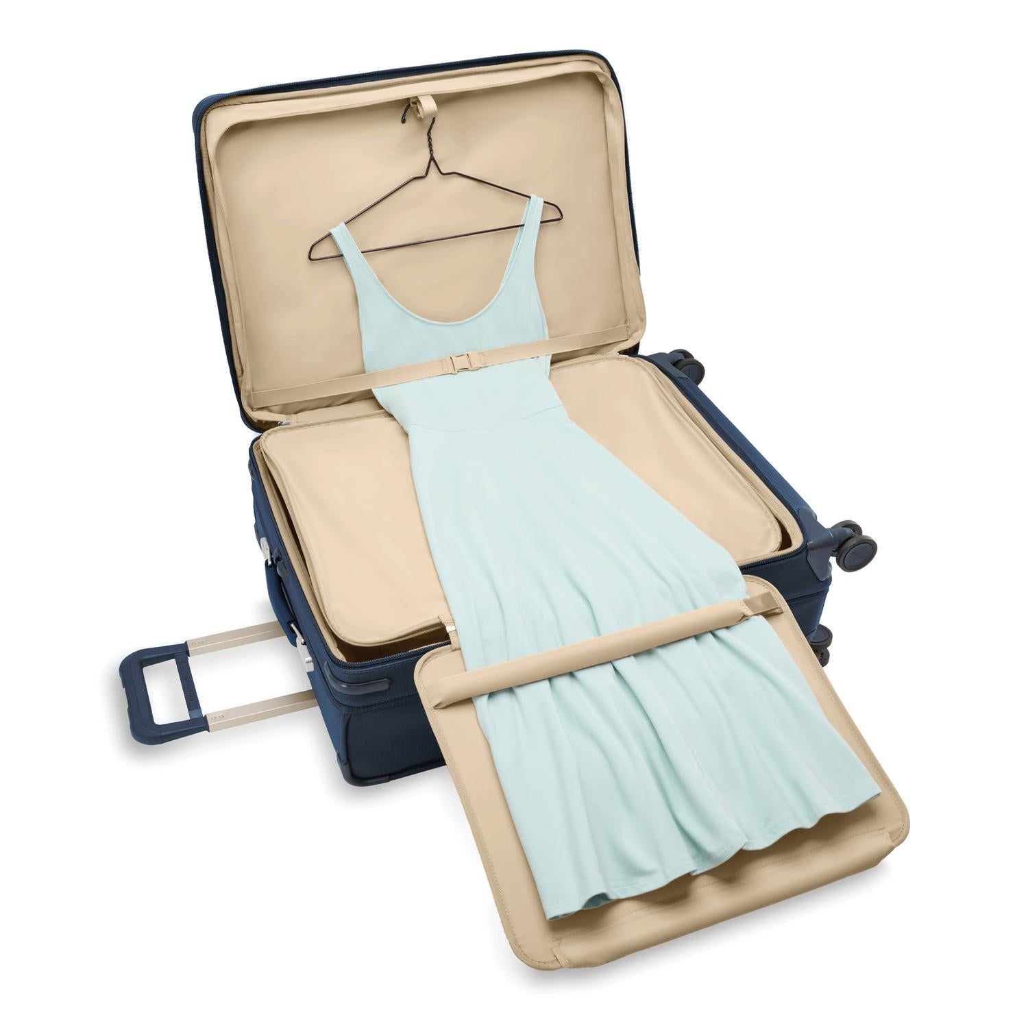 Briggs and Riley Large Expandable Spinner Navy Open View