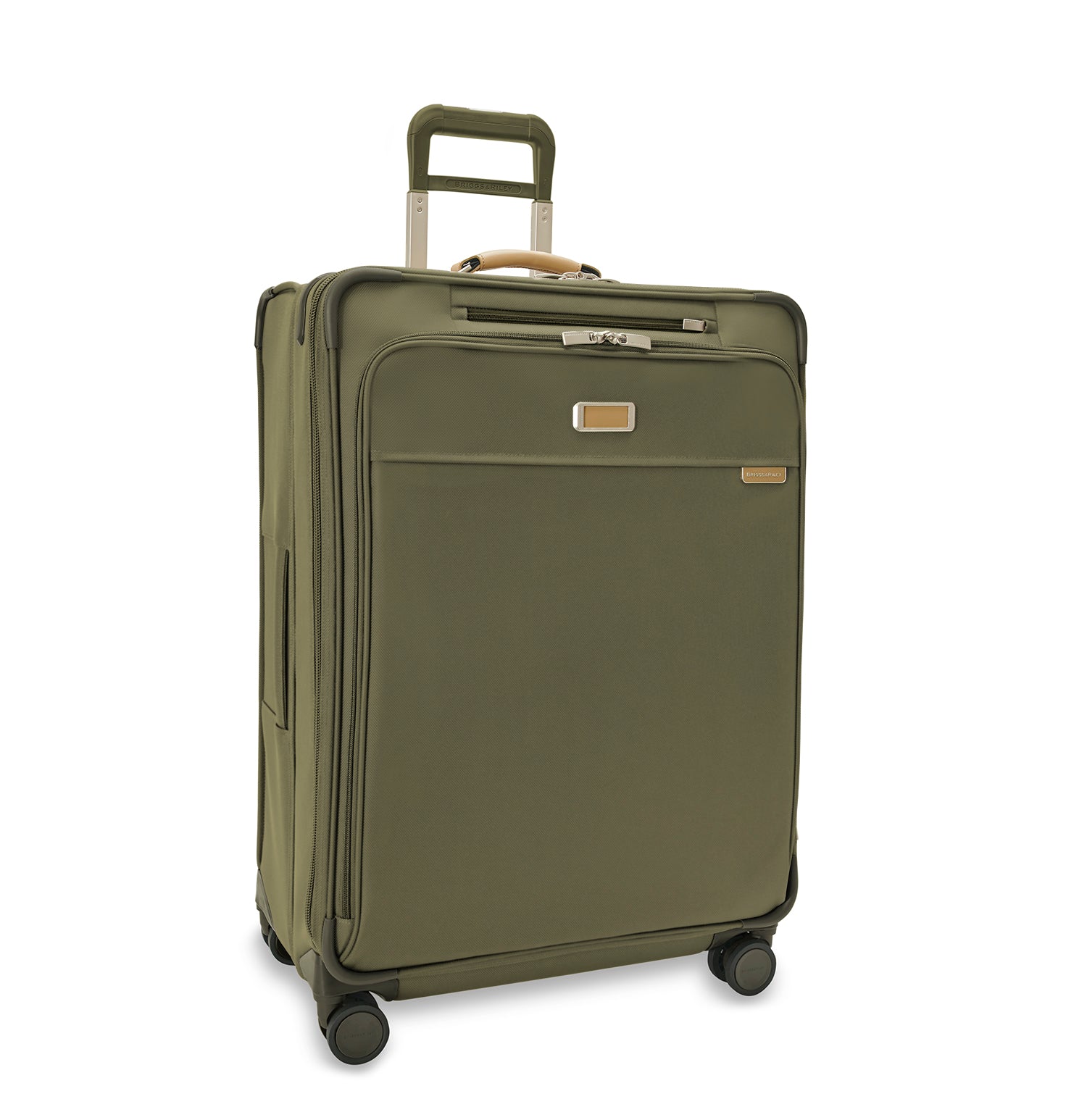 Briggs and Riley Large Expandable Spinner Olive Front View
