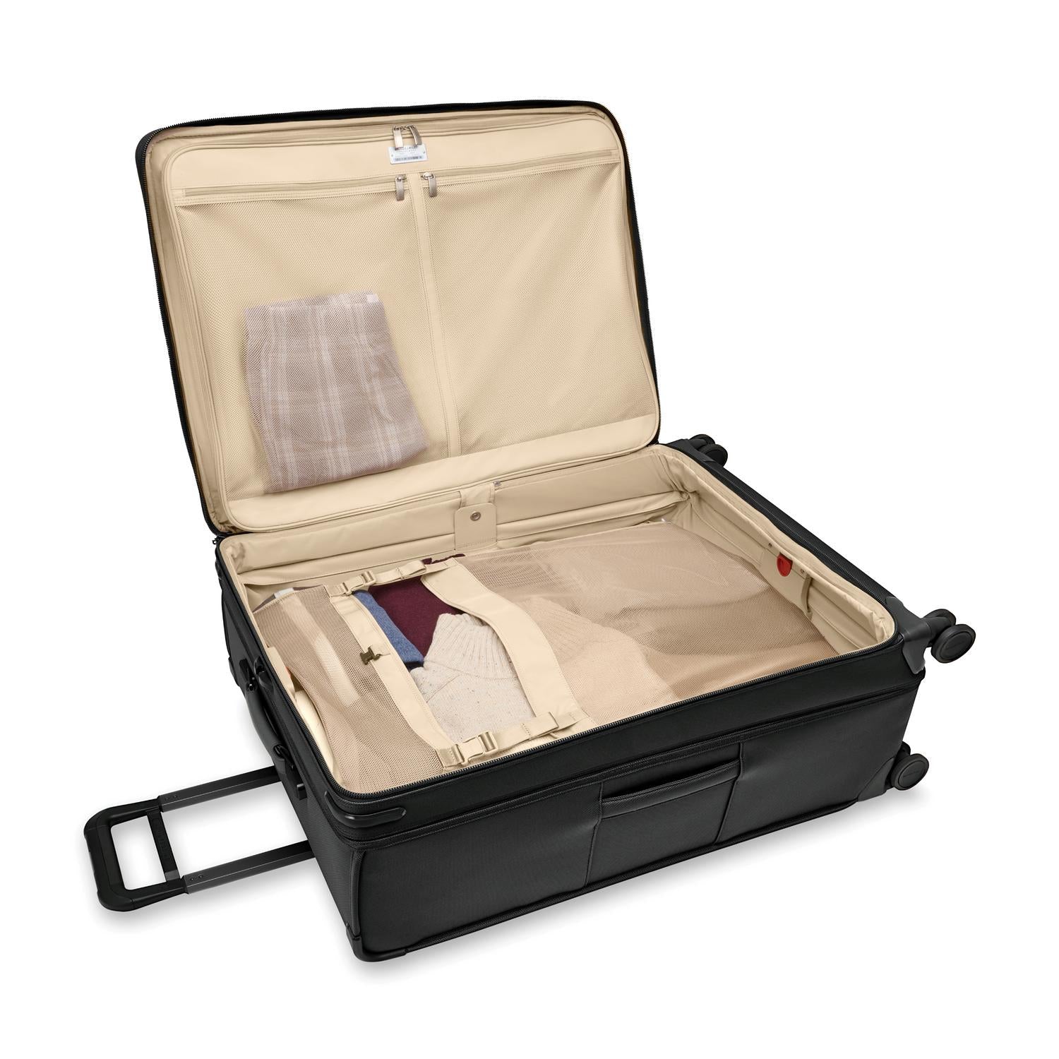 Briggs and Riley Extra Large Expandable Spinner Black Open Packed