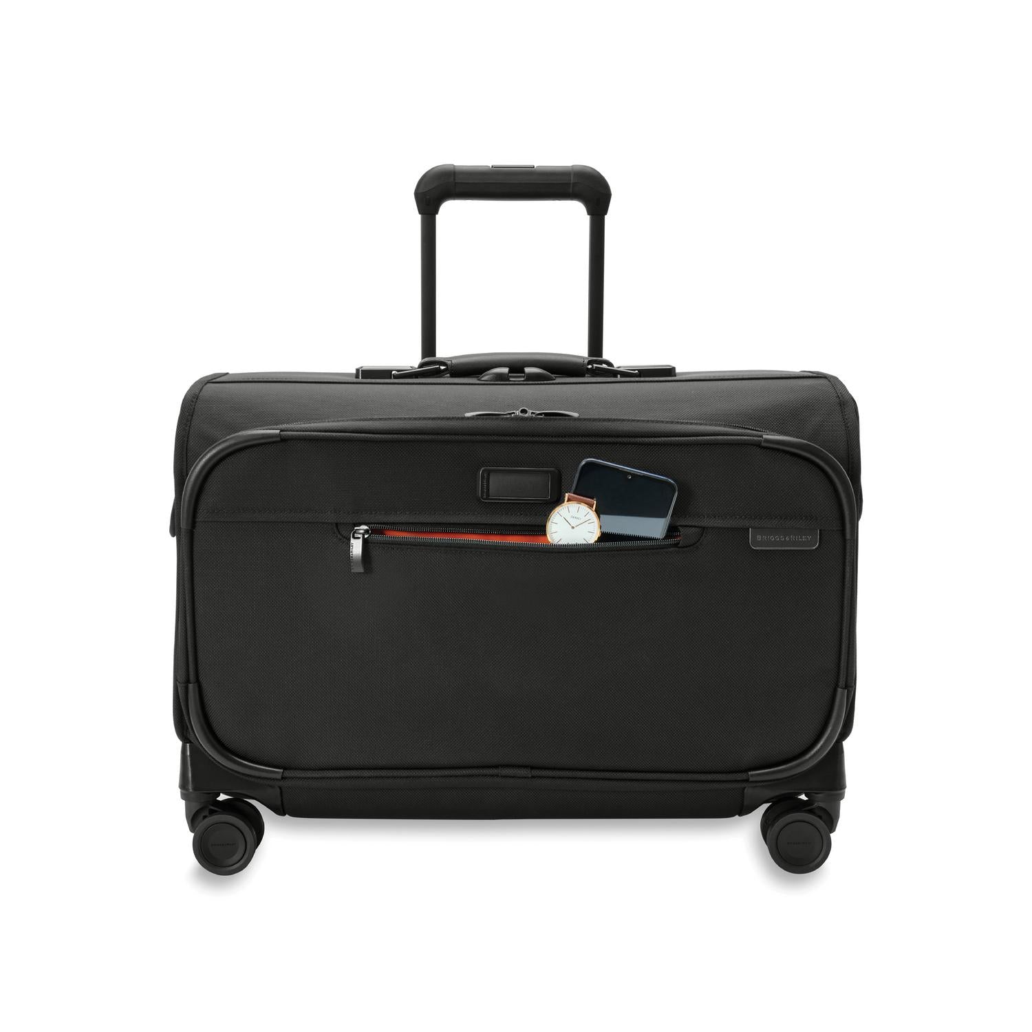 Briggs and Riley Wide Carry-On Wheeled Garment Spinner Front Pocket