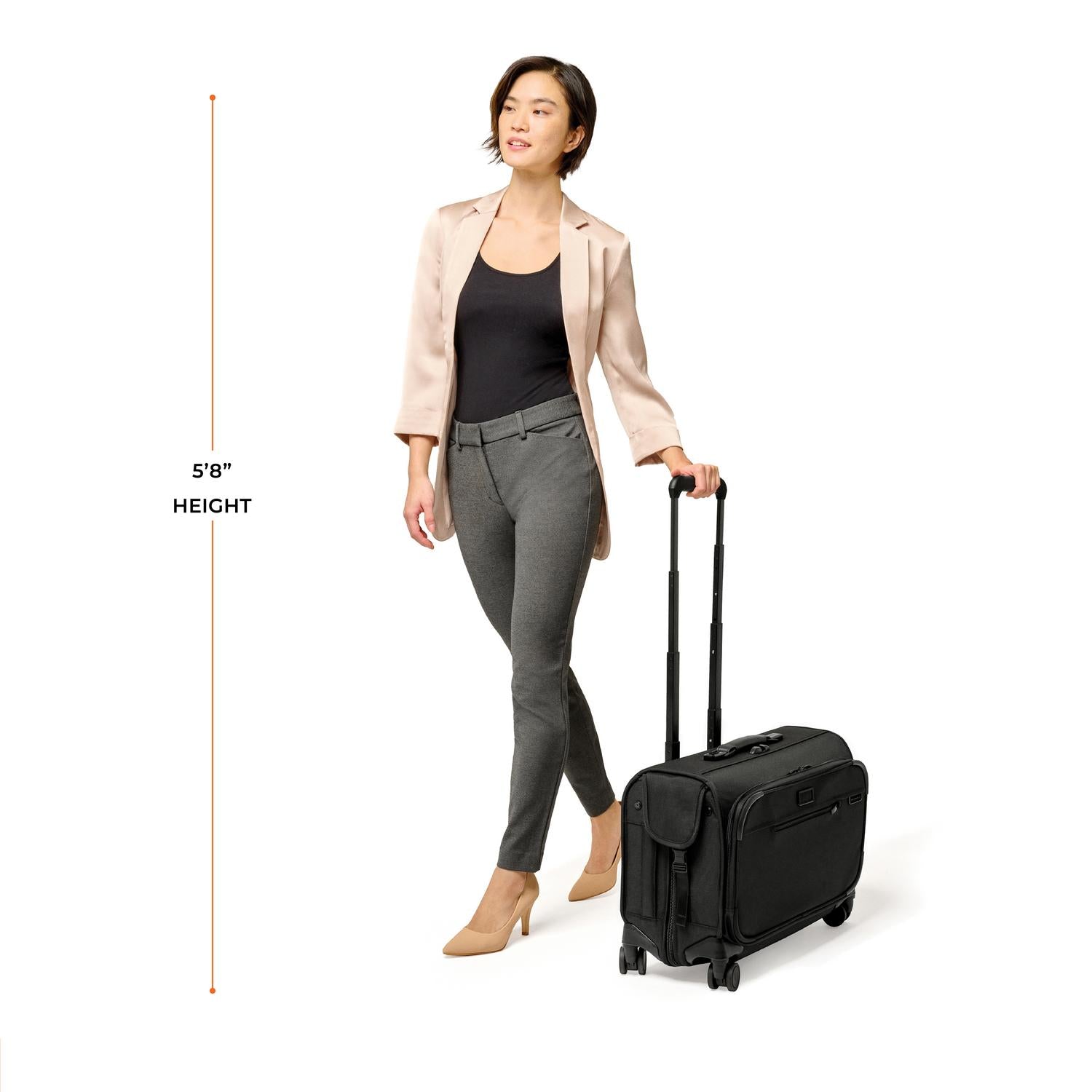 Briggs and Riley Wide Carry-On Wheeled Garment Spinner Model Height 5&