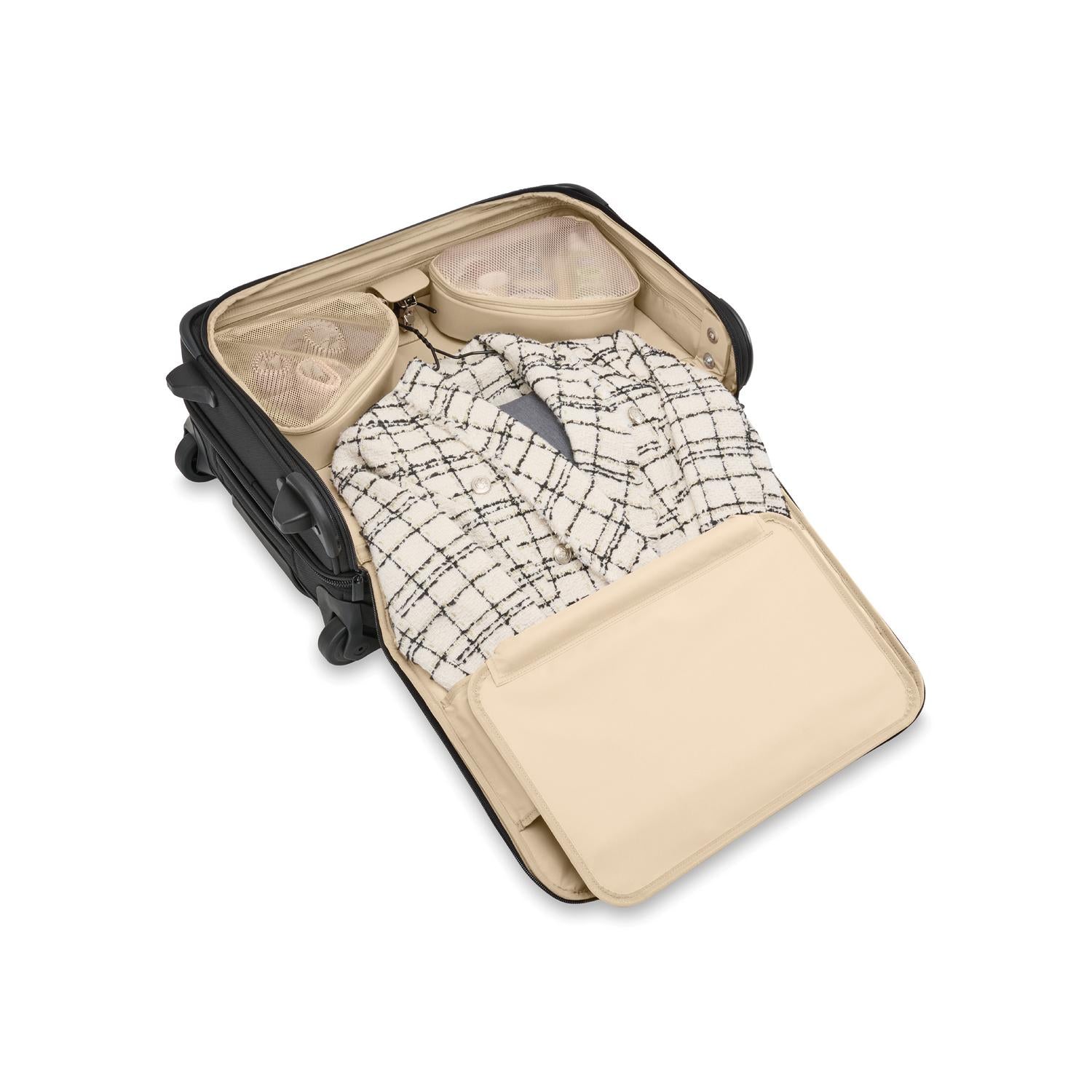 Briggs &amp; Riley Carry-on 2-Wheel Garment Bag Front Open Packed