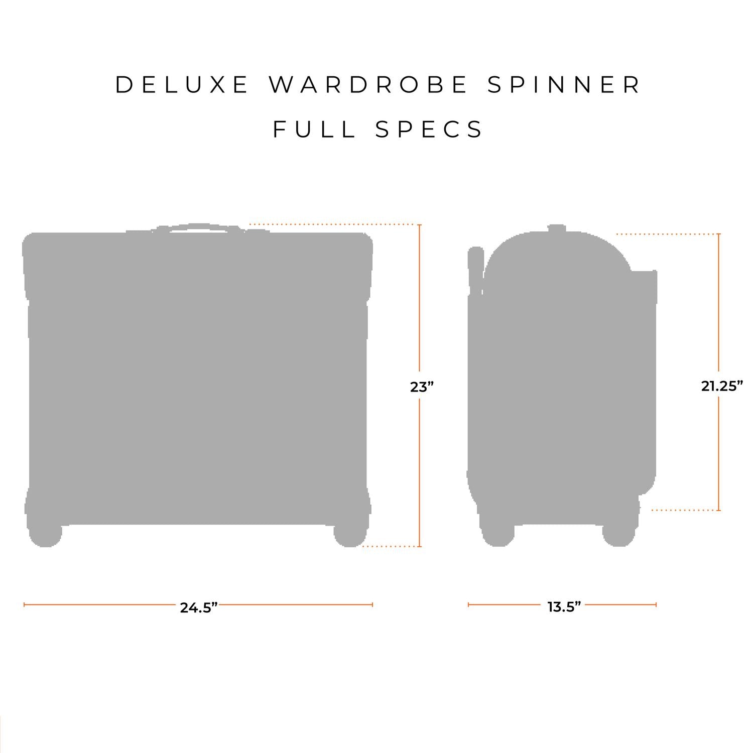 Briggs and Riley Deluxe Wardrobe Spinner Full Specs 24.5"x23"x13.5"