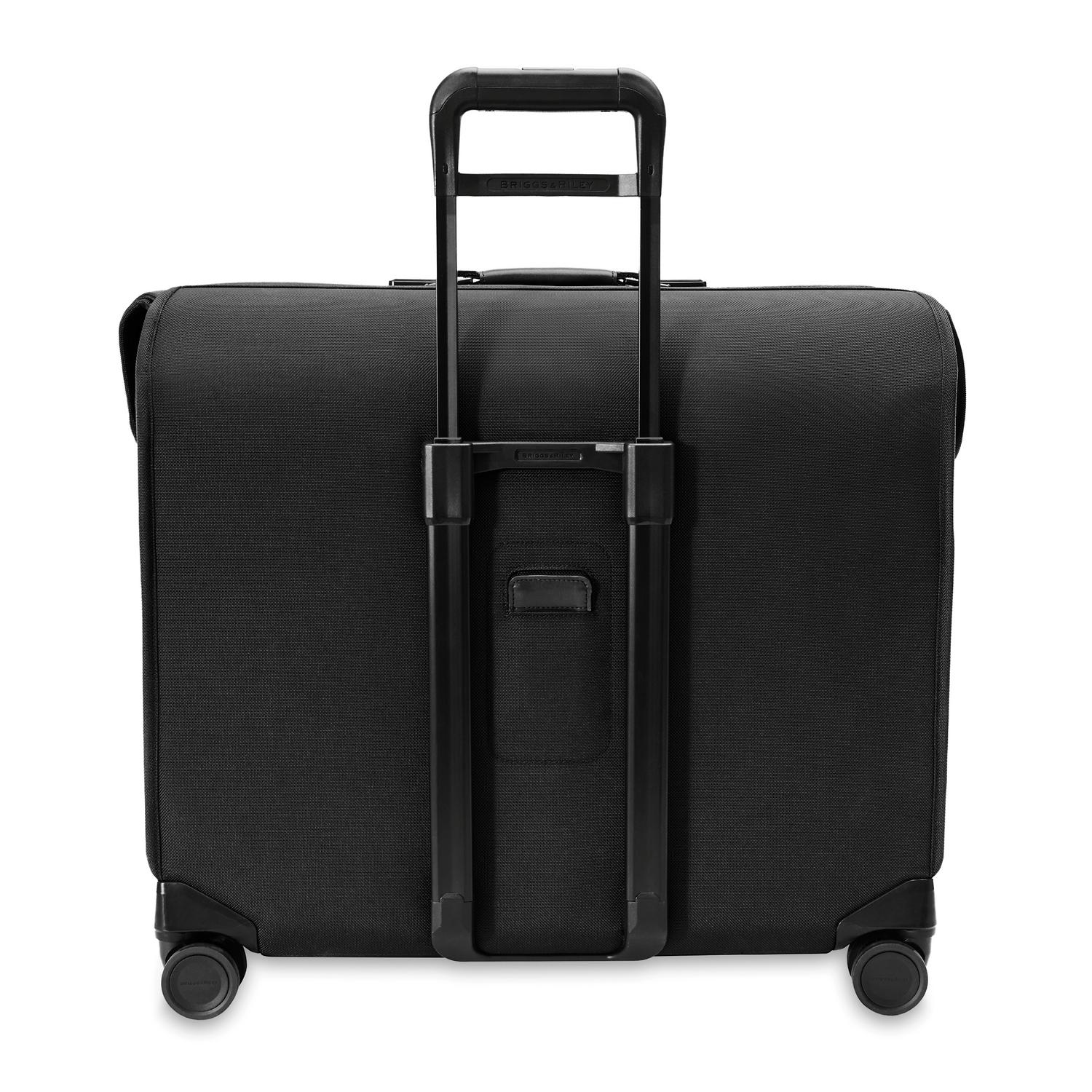 Briggs and Riley Deluxe Wardrobe Spinner Black Back View