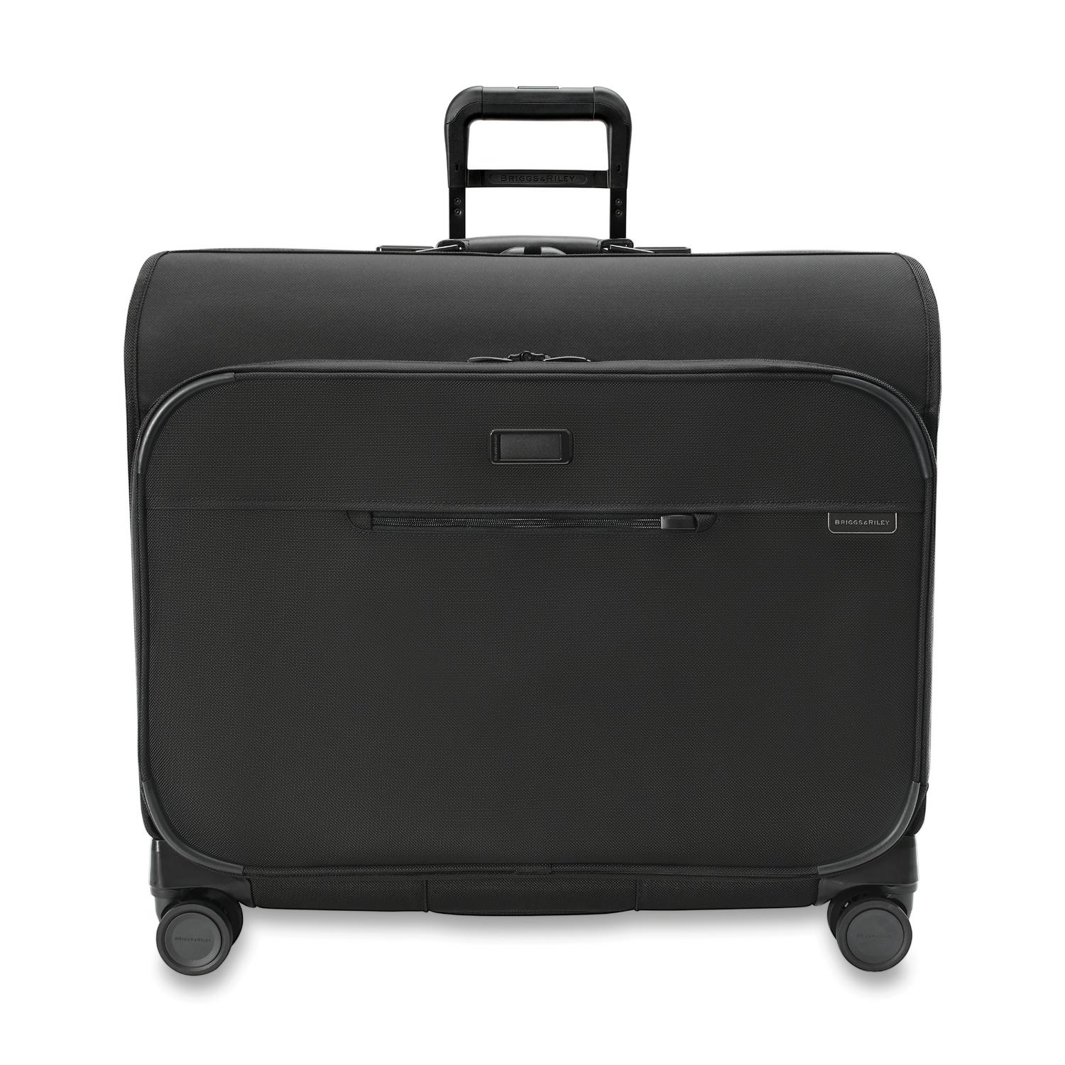 Briggs and Riley Deluxe Wardrobe Spinner Black Front View