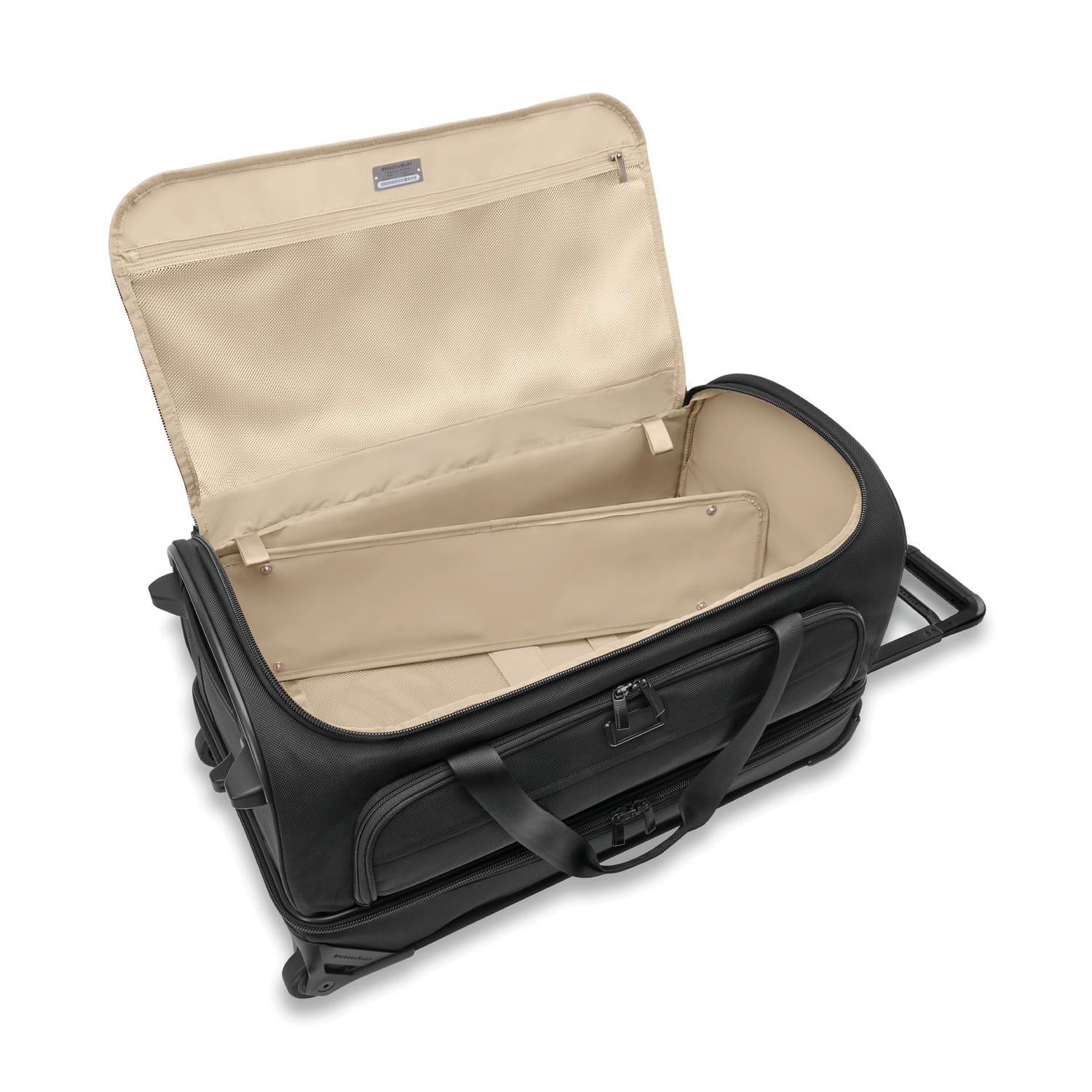 Briggs and Riley Medium Two-Wheel Duffle Black Open