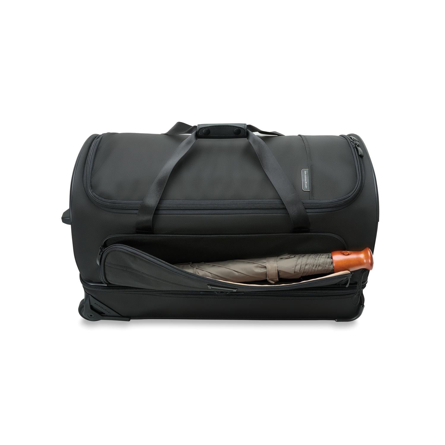 Briggs and Riley Medium Two-Wheel Duffle Black Front Pocket