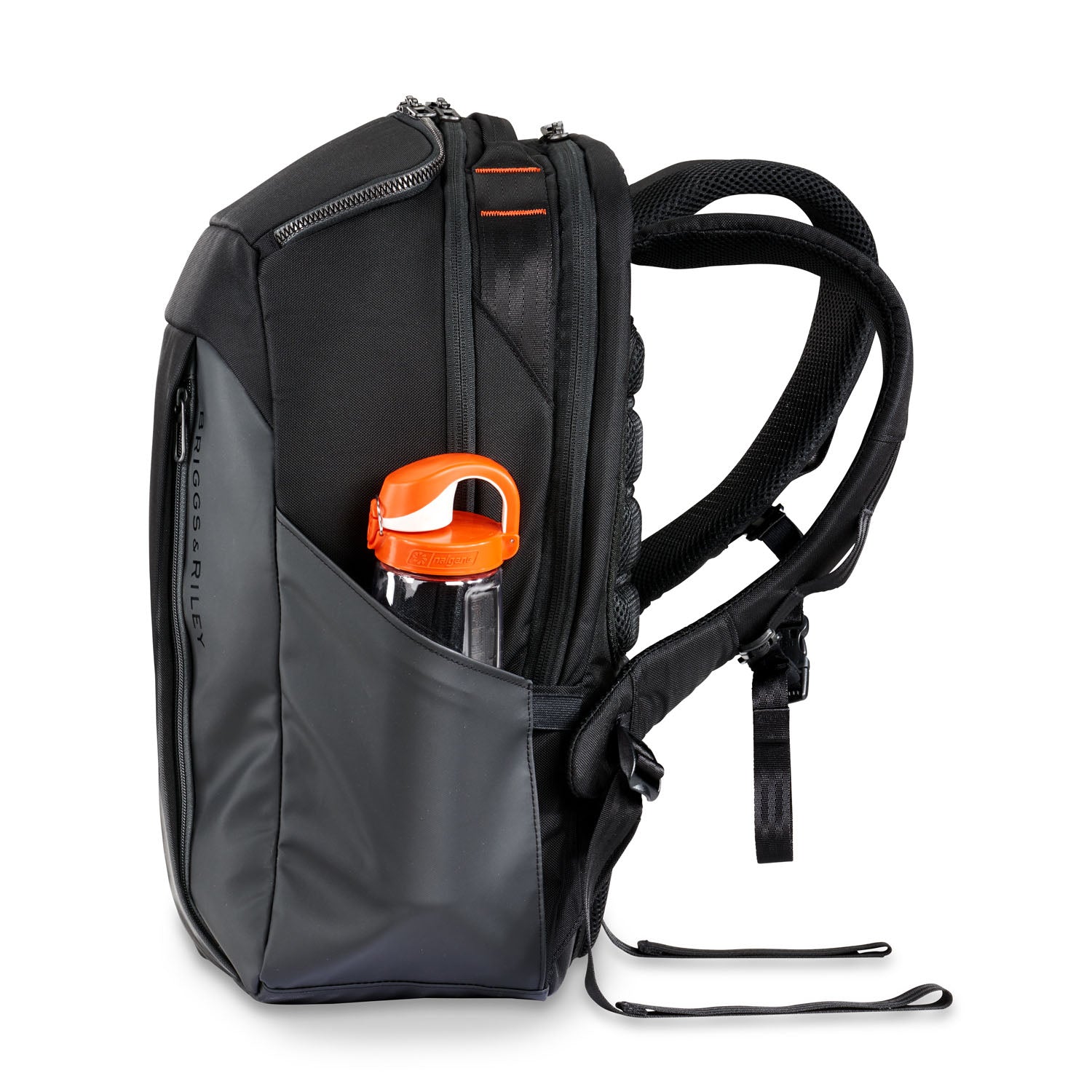 Briggs and Riley ZDX Cargo Backpack Side Pocket View